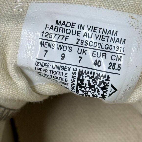 Converse All Star Chuck Taylor Low Top Double Tongue Sneakers Women's 9 Men's 7 - Picture 11 of 11